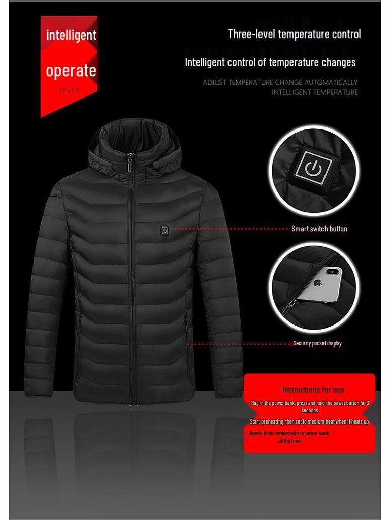 Smart Heated Cotton Jacket - Cold-Proof, Temperature-Controlled