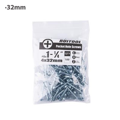 100Pcs Pocket Hole Screws Coated Cross Self Tapping Screw St4 Drive Screw Hole
