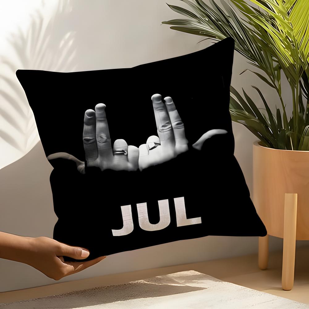 Singer Music JJUL JJulien Mari Pillow Case Linen Cushion Covers For Decorative Sofa Home Pillows Case Car Chair Pillows Cases