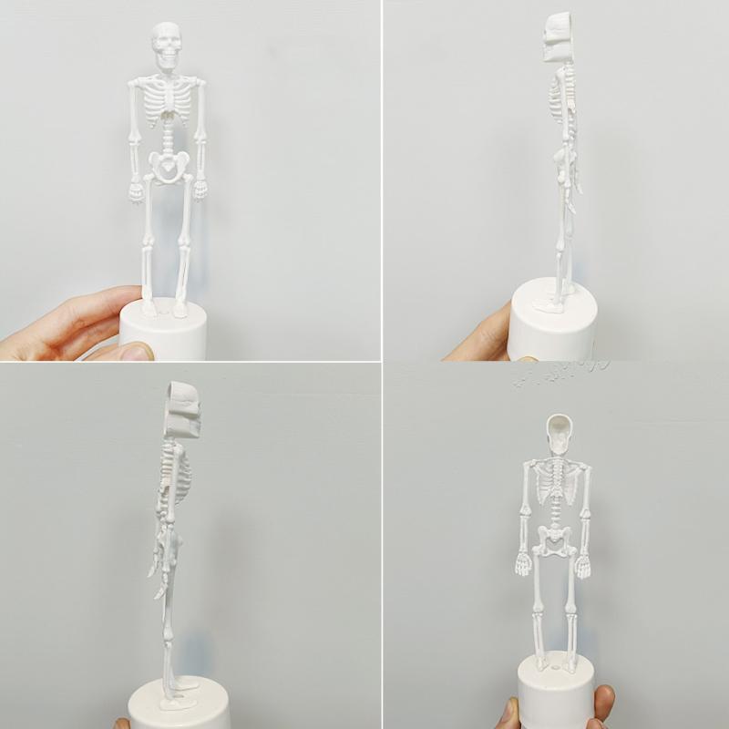 Skeleton Figurine Set - Full Body & Skull Collectibles with LED Light, Gothic Desktop Decor for Office, Living Room & Bedroom