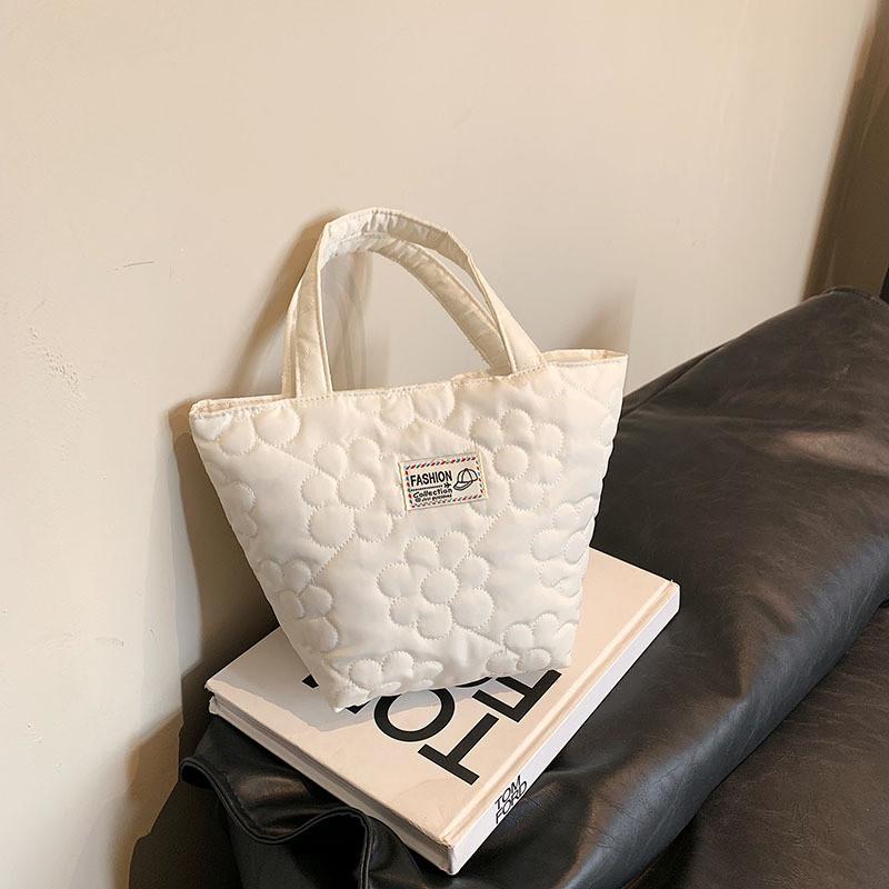 Stylish Casual Oxford Tote Bag For Women In Black White Purple Pink Colors