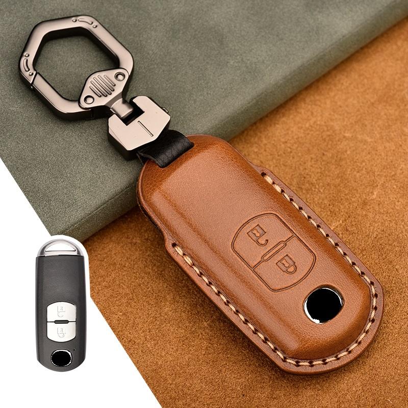 S Oryginalna skórzana osłona etui na kluczyk samochodowy Do Mazda 2 3 6 Atenza Axela Cx-5 Cx5 Cx 5 Cx-7 Cx-9     Smart Key