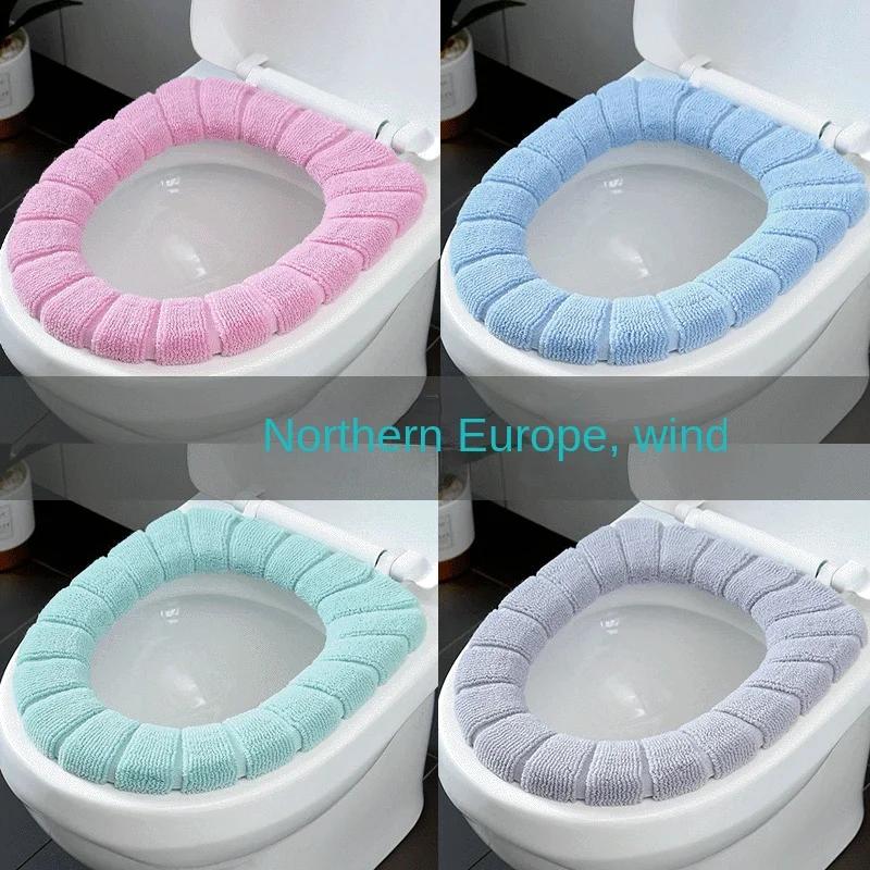 Enclosed Bathroom Accessories D/bathroom Tool Portable Toilet  Cover Disposable Mat Warmer Toilet Lid Wc Handle Cushion Home