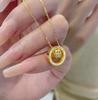 New Year Lucky Slim Waist Golden Fish Scale Pendant with Eye