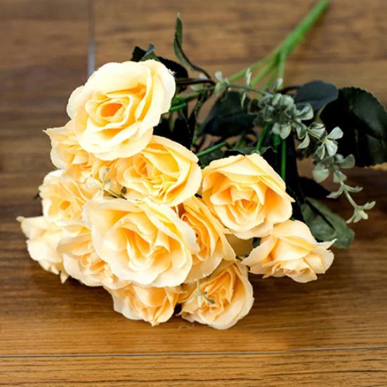 12 Head Artificial Fake Rose Flower Wedding Party Bridal Bouquet Home Room Decor