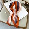 1116 Striped Thin and Narrow Silk Scarf Women's Spring and Summer Decorative Fashion Scarf Pointed Corner Streamer Dual-purpose Headband Strap