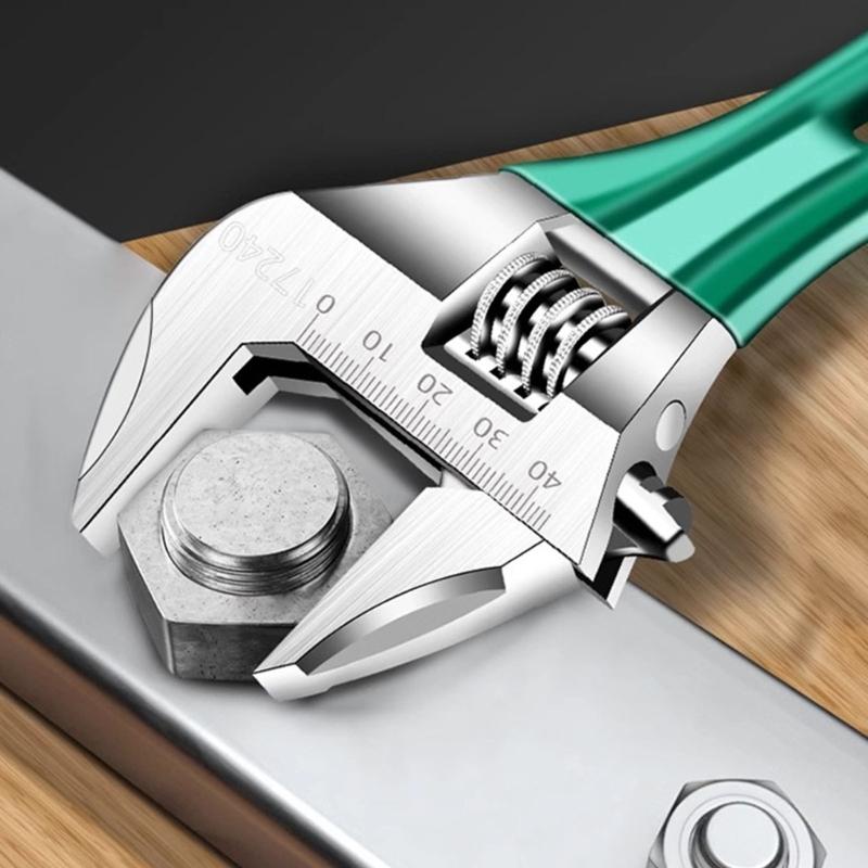 6/8inch Adjustable Wrench Professional Shifters Spanner with Wide Calibers Opening for Household