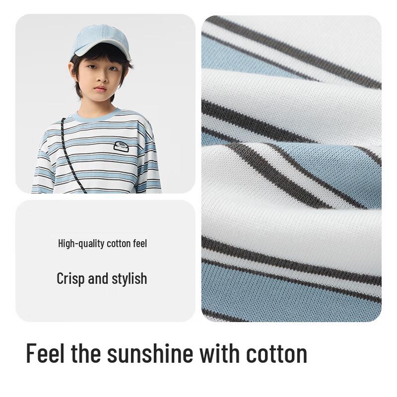 Balabala Boys' Striped Long-Sleeve T-Shirt