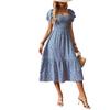 2026TK Women's Bohemian Elegant Style Dress Summer Vacation Seaside Floral Dress