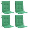 Garden Chair Cushions for Low Back Chairs 4 Pcs Green 100 X 50 X 3 Cm