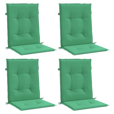 Garden Chair Cushions for Low Back Chairs 4 Pcs Green 100 X 50 X 3 Cm