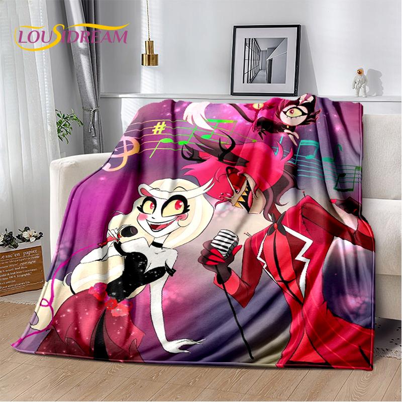 2025 H-Hazbin Hotel Charlie Cartoon Soft Blanket,Soft Throw Blanket for Home Bedroom Bed Sofa Picnic Travel Cover Child Gift