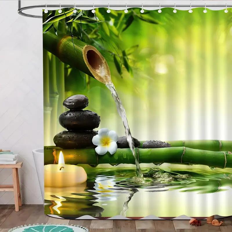 Caryophylla Orchid Pattern Shower Curtain Hook, Waterproof Shower Curtain, Bathroom Partition, Bathroom Curtain, Home Decoration