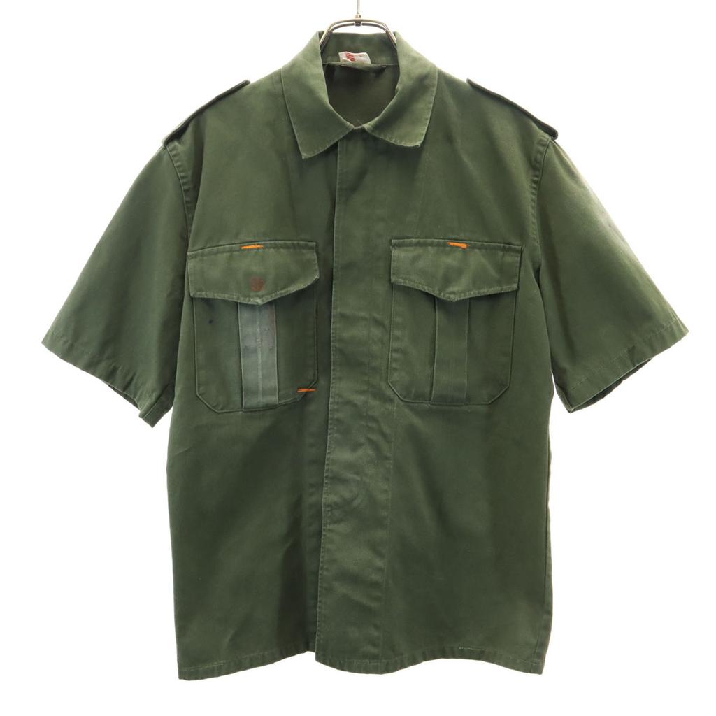 MICHIELSENS 80s vintage Short sleeve Belgian Military Shirt jacket 36 Men's Used