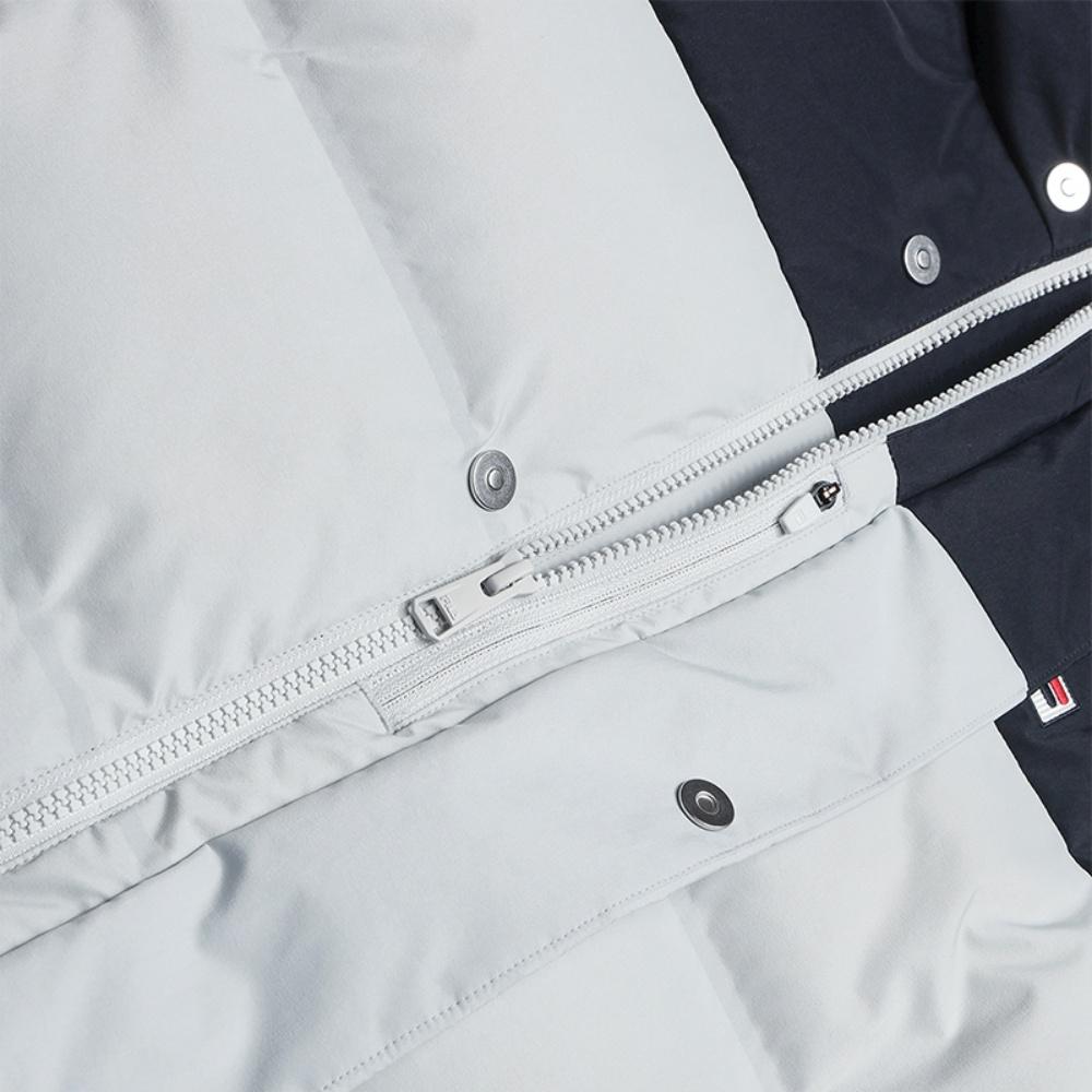 Fila Heritage Fashion Simple Trendy Casual Warm Windproof Comfortable Duck Down Jacket Men Jacket Oolong-Gray F11M548902FLY