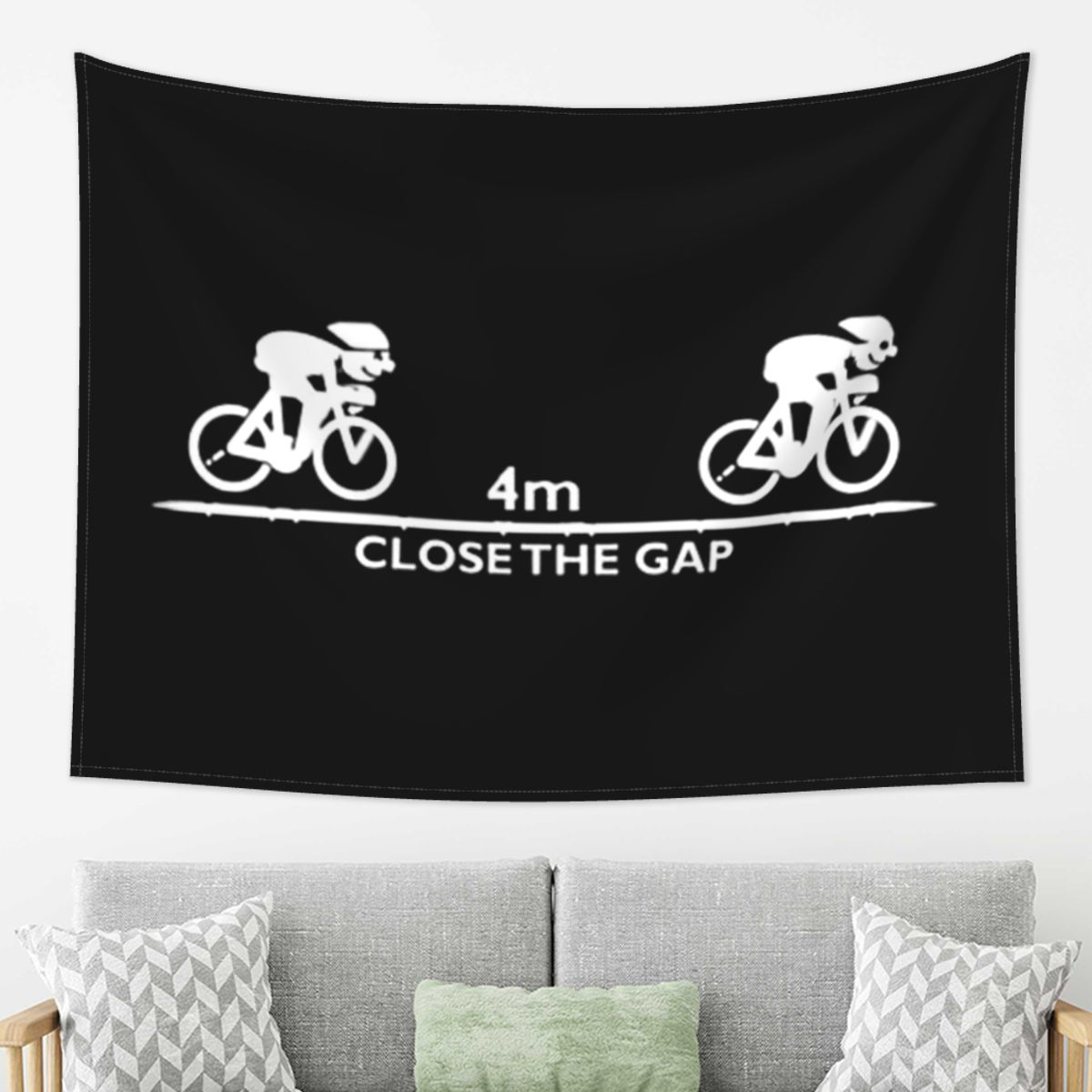 

Zwift Close The Gap Tapestry Wall Hanging Aesthetic Home Decor Tapestries for Dorm Room 74x94cm(29x37in)
