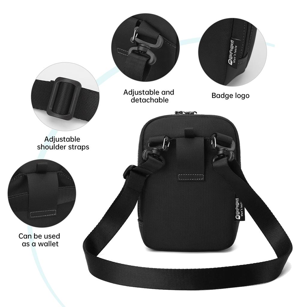 Tactical Bag, Outdoor Multi-Functial Double-Layer Mobile Phe Waist Bag, Men's Crossbody Bag, Key Storage Small Waist Bag, Portable Multi-Layer