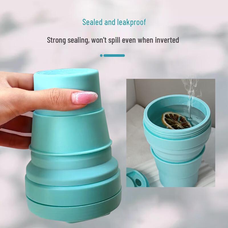 Portable Foldable Silicone Straw Cup