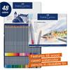 Faber-Castell Goldfaber Aqua Watercolor Pencil Set, 48 Colors in a Tin, 114648