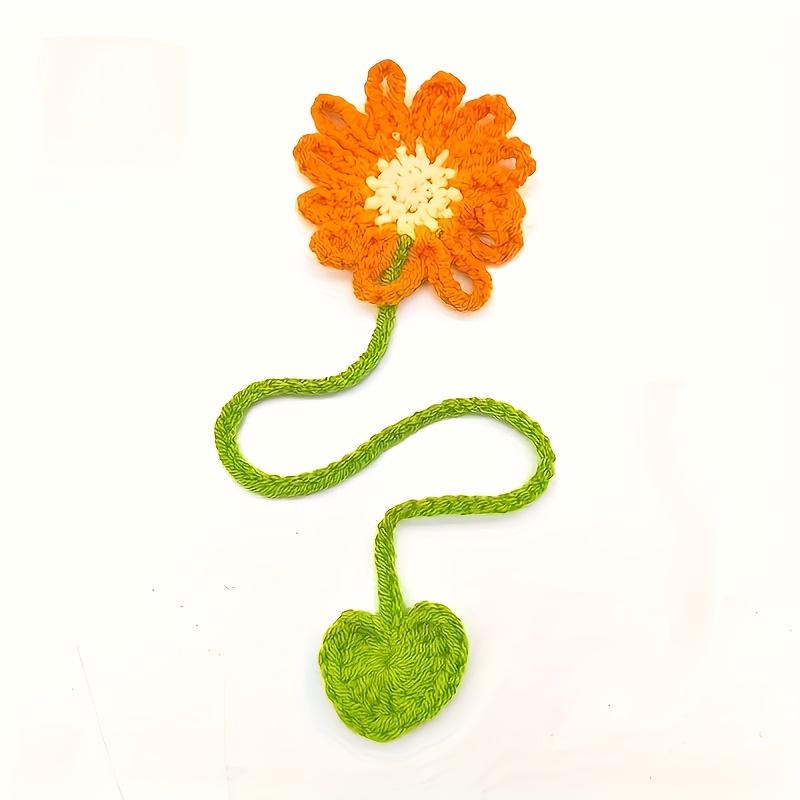 Hand-crocheted Wool Bookmark 4 Strands of Milk Cotton Hand-woven Flower Bookmark Butterfly Bookmark Can Be Pasted