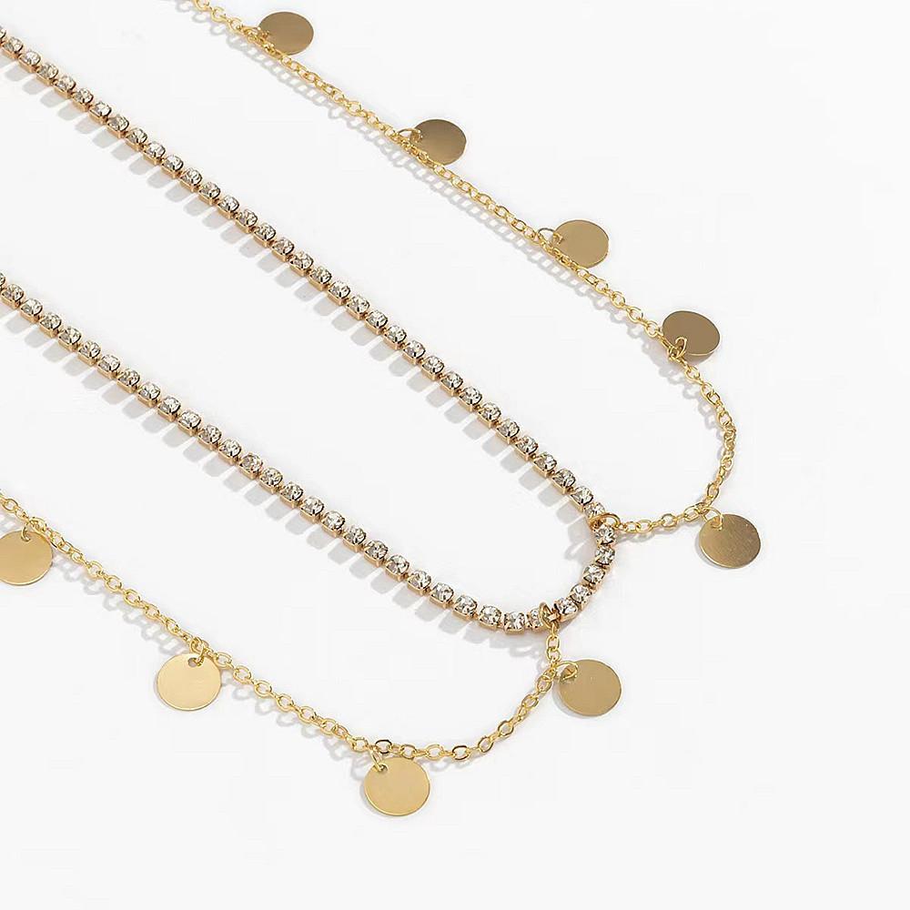 Fashion Spice Girl Wind Metal Diamond Claw Chain Body Chain Simple Sequins Tassel Rhinestone Waist Chain