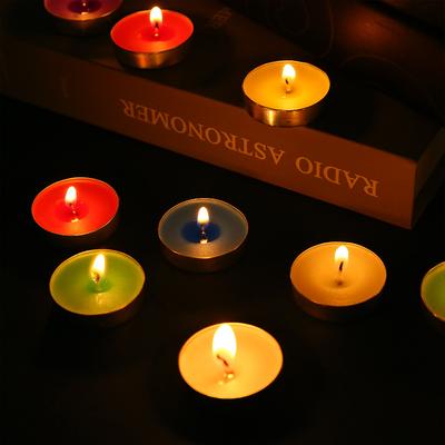 10 szt. Kolorowe Płaskie Okrągłe Aluminiowe Osłonki Propozycja Świeca Romantyczne Tworzenie Atmosfery Wokół Świecy Krągłej Ślub Urodziny
