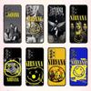 L-Leider Nirvana R-Rockband Handyhülle Für Samsung S 25,24,23,22,30,21,10,9,Ultra,Plus,Lite,FE,4,5 G Weiche Schwarze Hülle