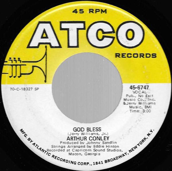 

7inch Record ARTHUR CONLEY God Bless 456747 ATCO Records 1970 US SoulFunk Used