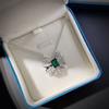 Tancise bižutéria luxusný motýľový náhrdelník Lab emerald náhrdelník prívesok