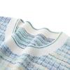TUHUANG Women's Silk Blend Striped Knit T-Shirt