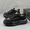 Sneakers Casual Men Designer Punk Board Shoes Fashion Microfiber Leather Canvas  Breathable Height Increased Flat Platform Shoes