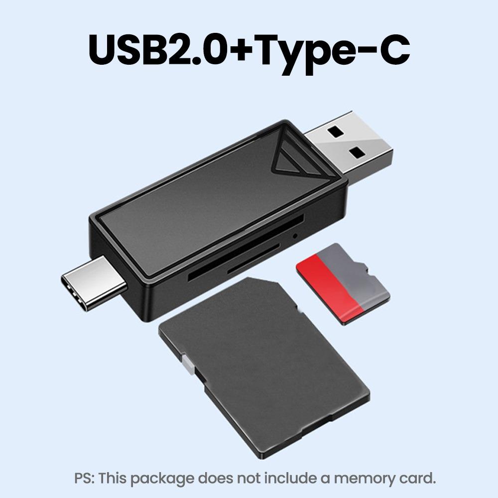 Dual-Slot TF/SD Card Adaper 2TB Large Capacity Memory Card Readers for Phone Laptop USB2.0