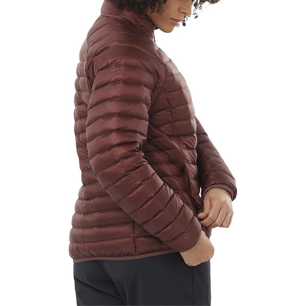 Salomon Elixir Micro Down Waterproof Warm Breathable Comfortable Padded Jacket Women outerwear Rum-Raisin LC2284400