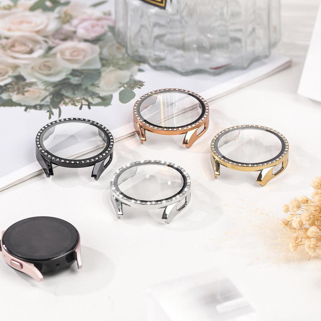 Θήκη Bling με Διαμάντια για Samsung Galaxy watch 7 44mm 40mm Αξεσουάρ Προστατευτικό Οθόνης Τζάμι Ασφαλείας Προφυλακτήρας Κάλυμμα Galaxy watch 7