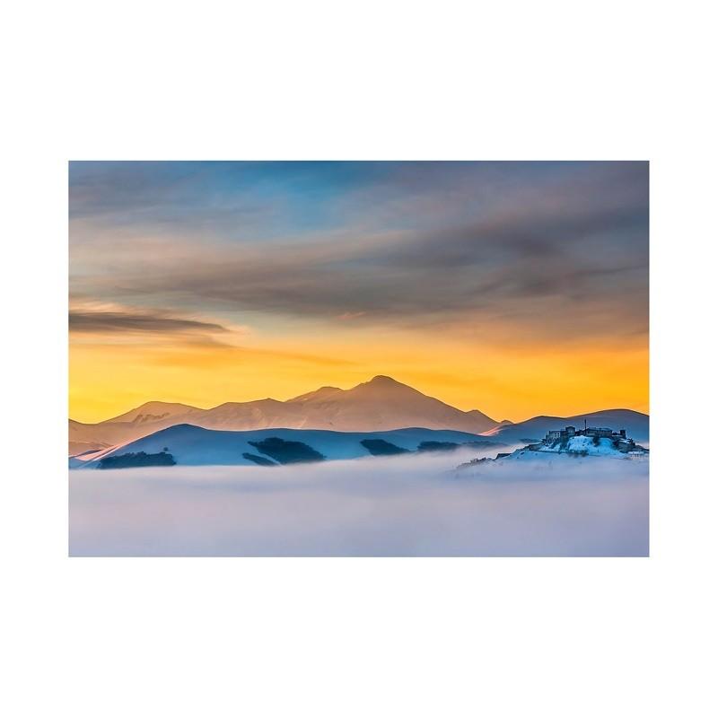 Spectacular Nature Wall Art Modern Print Featuring Aurora Waterfalls Mountains Serene Landscape Living Room Decor