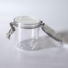500ML Plastic Round Clip Top Storage Jar With Airtight Seal Lid Kitchen Con X3UC