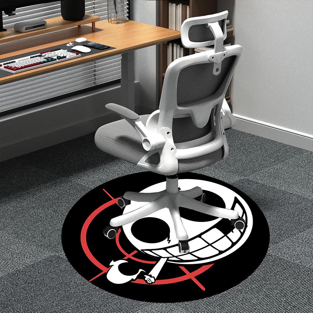 

1PC Pirate Flag Skull Office Round Area Rug, Indoor Mat Suitable ForOffice, Under Office Chairs Bedroom Living Room Home Decor, Room Deco, f058 80cm