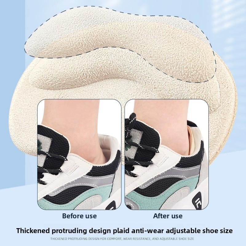 New High Heels, Sponge Heel Sticker, Soft Rebound, Anti-wear and Anti-drop Heel, Invisible Size Adjustment Half-size Pad for Sports Shoes