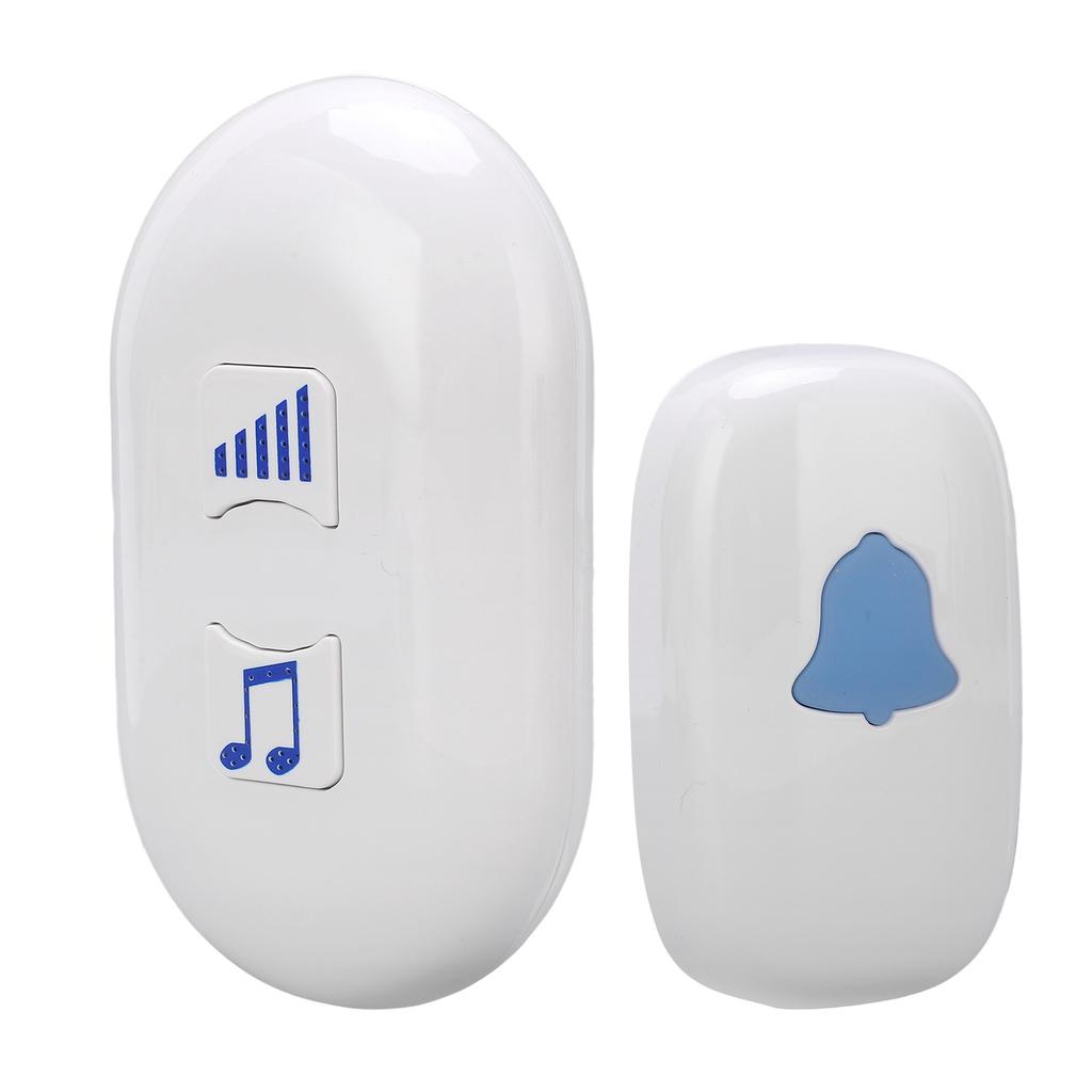 Wireless Doorbell 38 Ringtones 4 Volume Levels Elderly Pager Waterproof Door Bell for HomeEU Plug