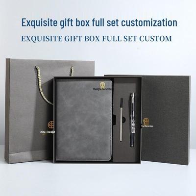Customizable High-End A5 Notebook Gift Box Set with Logo for Business and Corporate Souvenirs