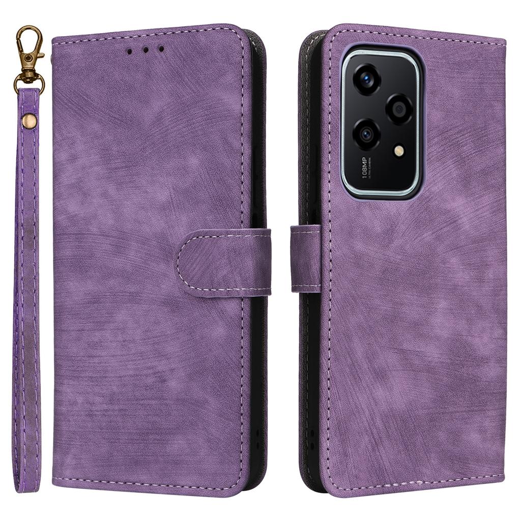 Etui na Honor 200 Lite Blokujące RFID Skórzany Portfel Pokrowiec na Telefon ze Smyczą