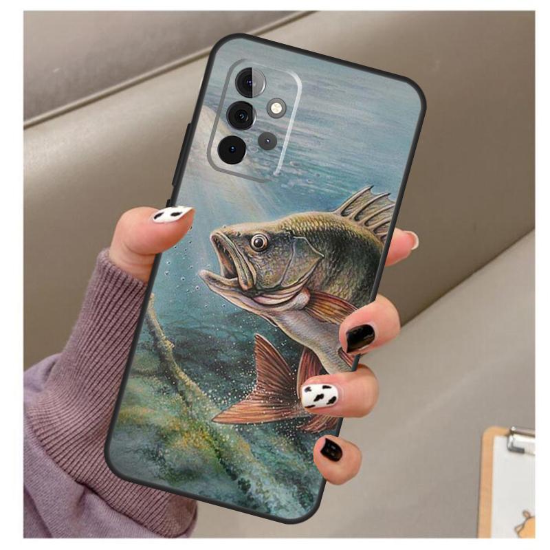 Fish Fishing Case For Samsung Galaxy A34 A54 A14 A06 A16 A26 A36 A56 A12 A32 A52 A13 A33 A53 A15 A35 A55