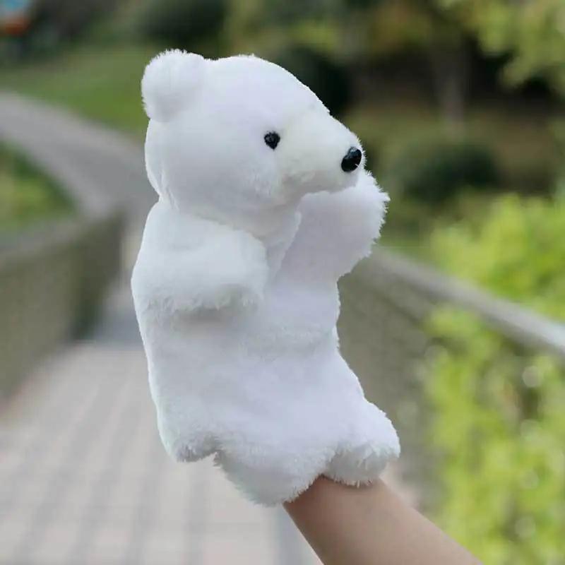 25cm Cute Animals Hand Puppet Plush Fidget Toys Kawaii Stuffed Dolls Lion Elephant Dinosaur Monkey Simulator Game Children Gifts