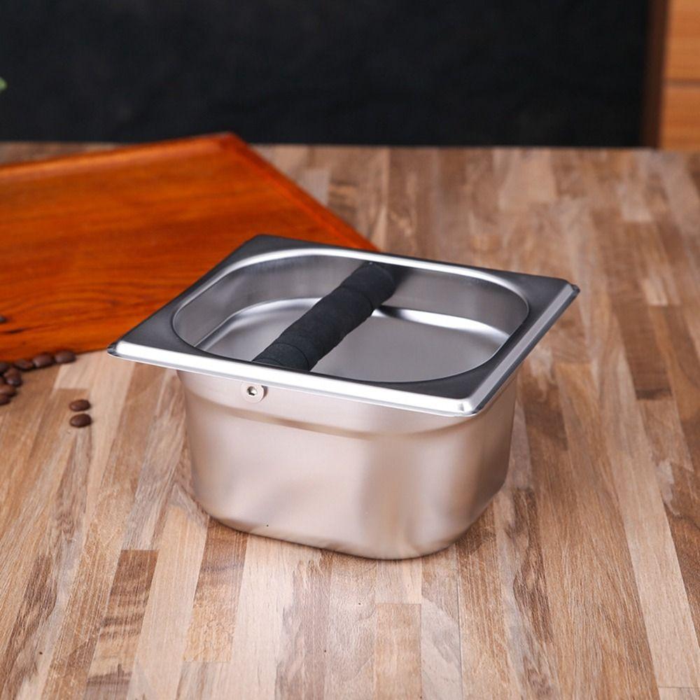 Steel Coffee Residue Bucket Coffee Appliance Powder Slag Drum Slag Tank Slag Drum Coffee Knock Box