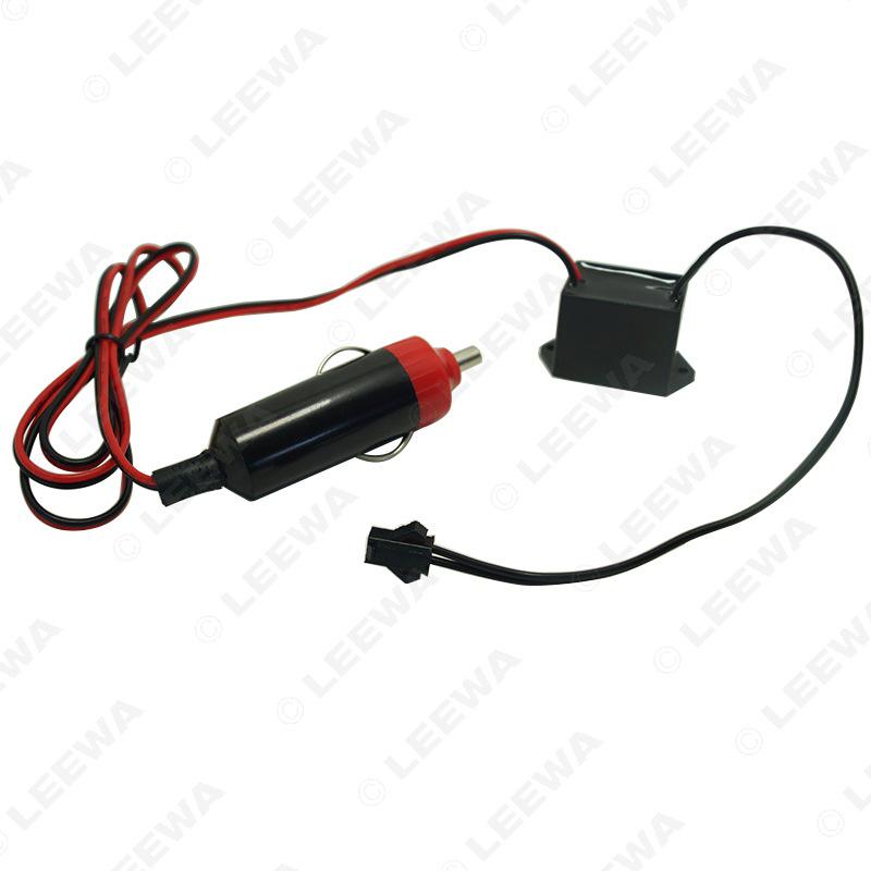 12V Car Power Inverter with Cigarette Lighter & EL Cold Light Wire Adapter