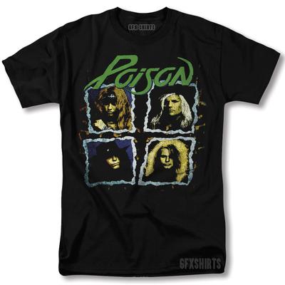 Poison Shirt Rock Concert Merch Tour Vntg Graphic Design T-Shirt