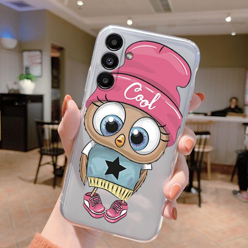 Clear Case For Samsung Galaxy A24 4G Shockproof Cover Cartoon Cute Soft Silicone Fundas For Galaxy A14 A54 A34 Transparent Coque