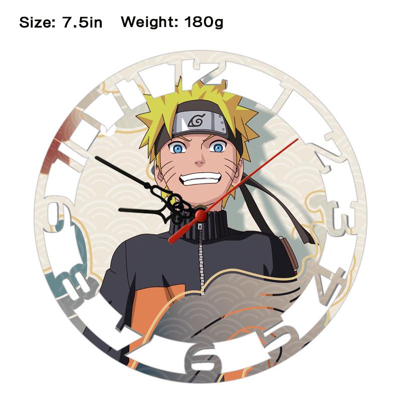 Naruto Sasuke Creative Wall Clock Anime Print Modern Minimalist Hanging Clock Naruto Shippuden Uzumaki Itachi