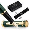 Fountain Pen Set Wordsworth & Black Racing Green Gold Medium Nib 18K Glided
