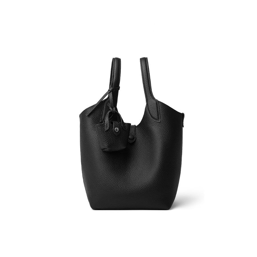 TC Top Layer Cowhide Grain Surface, High-end Feeling, Hundred Hand Picked Vegetable Basket Bag, New Temperament, Single Shoulder Crossbody Women's Bag